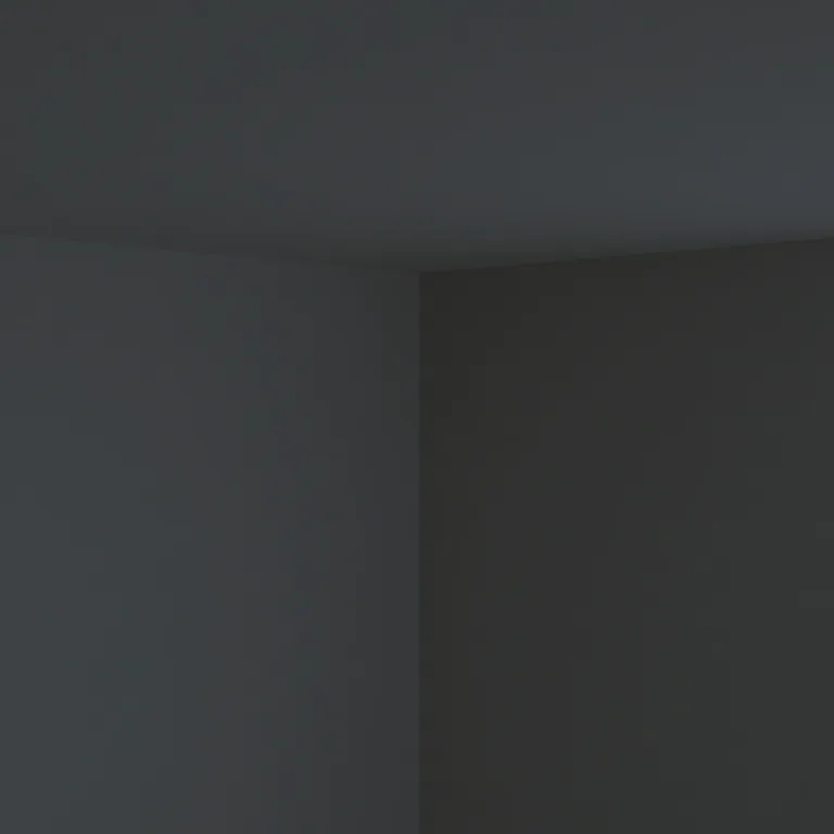 Stormy blacks paint colours on a wall and ceiling