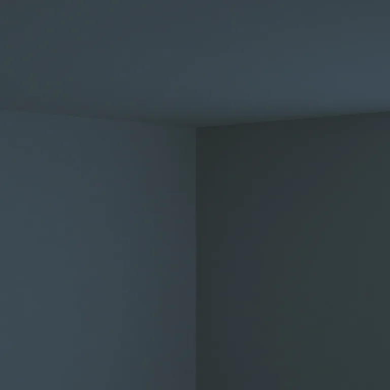 Brooding blues paint colours on a wall and ceiling
