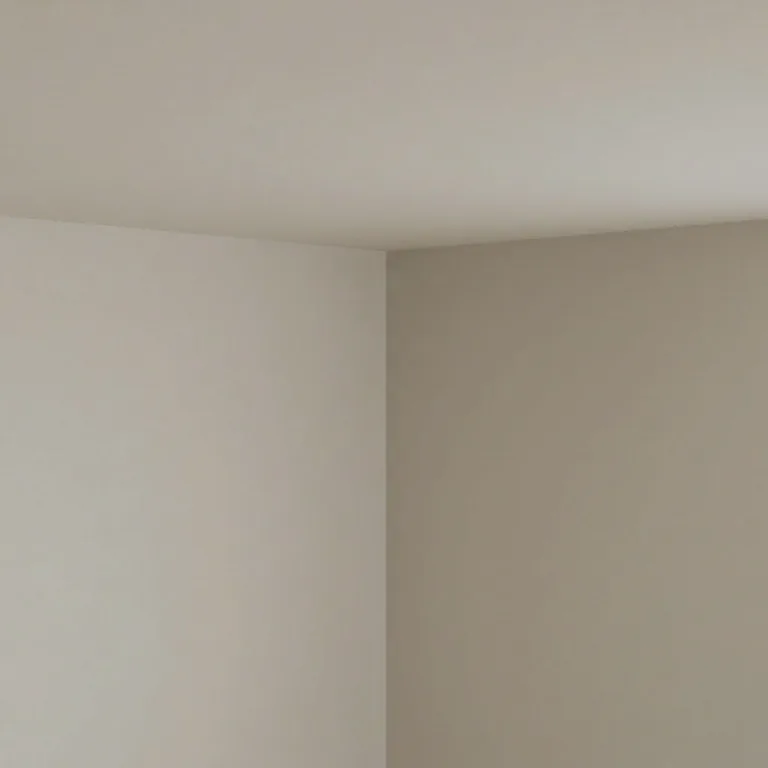 Architectural greys paint colours on a wall and ceiling