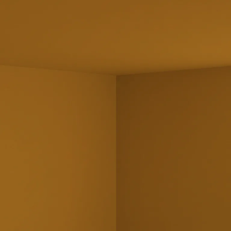 Seasonal oranges paint colours on a wall and ceiling